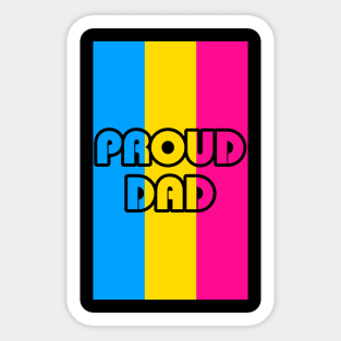 Proud Dad Pansexual Flag Sticker